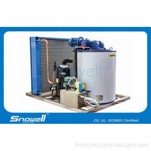 2500kg/24hrs Fresh Water Flake Ice Machine , Carbon Steel E